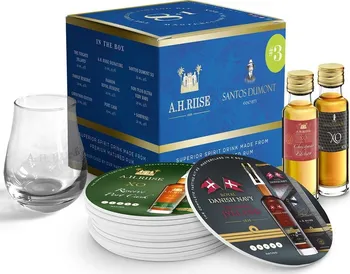 Rum A. H. Riise Tasting Kit Valdemar Blue 9x 0,02 l + 1 sklenička