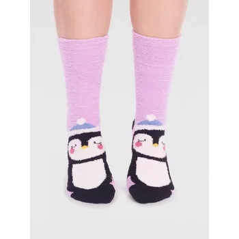 Dámské ponožky Dámské ponožky Fluffy Animal Penguine pink 37-42, Thought Fashion UK