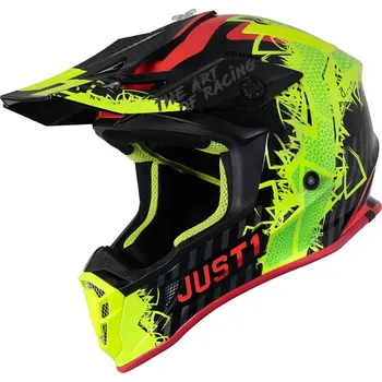 Helma na motorku Přilba JUST1 J38 MASK Yellow/Red/Black Velikost: L