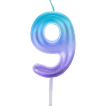 Dortová svíčka Kozák Svitavy s. r. o. Svíčka ombre číslo 9