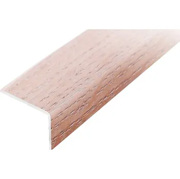 ukončovací lišta ACARA AP2 schodová lišta samolepící, hliník + dýha lakovaná dub sv. šedý, 20x25 mm, 2,7 m AHD L2503/20-SK