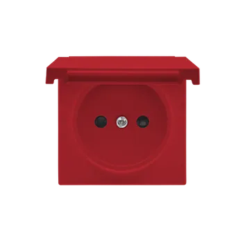 Elektrická zásuvka SIMON TGZ1BUZP/122 Kryt zásuvky, s uzemněním, IP44, víčko v barvě krytu, antibakteriální bílá