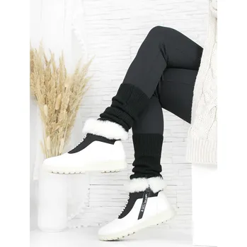 Dámské tenisky Prety Bílé kotníkové boty 37605-8WH Velikost: 38