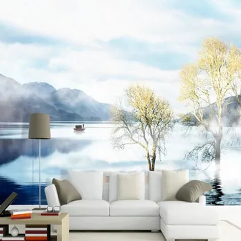 Fototapeta Solution Media 3D tapety - Jezero MU4728 2 - Voděodolná hedvábná tkanina - Textilní tapeta lesklá - 200g/m2