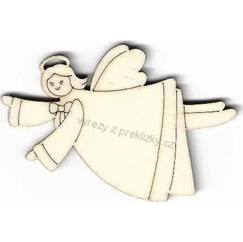 Dřevěné výřezy, G82, Anděl, 7 x 5 cm, 1ks