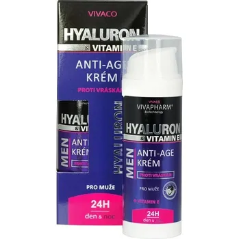 Pleťový krém VIVADERM MEN ANTI-AGE HYDRATAČNÍ KRÉM HYALURON A VITAMIN E 50ML