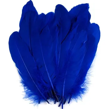 Příze Husí peří délka 15-21 cm - 20 ks - č.12 modrá kobaltová