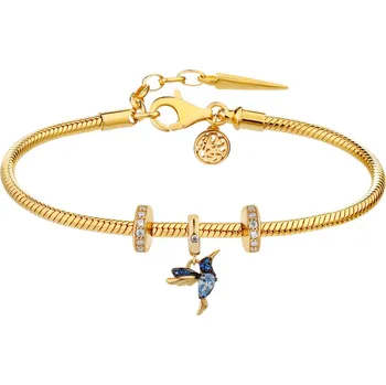 Náramek Pozlacený stříbrný náramek Beads - sada - kolibřík - AP93-0416