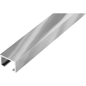 ukončovací lišta ACARA DL1 listela úzká rovná, hliník elox stříbro kartáč, 20 mm, 2,5 m AALAE 200-K