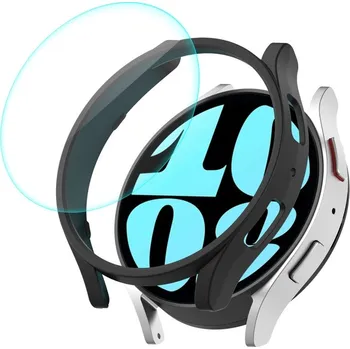 VSECHNONAMOBIL 65799 ENKAY PC FULL COVER Plastový kryt se sklem pro Samsung Galaxy Watch 6 40mm černý