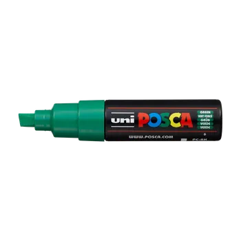 UNI PC-8K POSCA Akrylový popisovač 8 mm seříznutý široký - zelený [6]