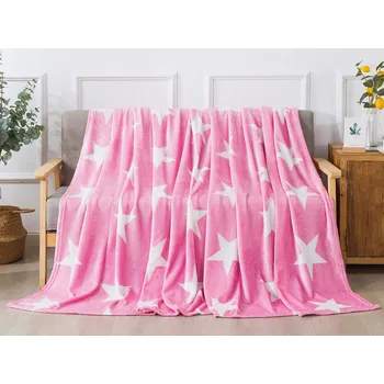 deka XPOSE® Mikroplyšová deka LÝDIE - růžová 200x220 cm, Mikroplyš + Prodloužená možnost vrácení zboží do 50 dnů