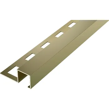 ukončovací lišta ACARA SP8 ukončovací lišta Q, čtvercová, pravidelná, hliník elox titan, 10 mm, 2,5 m AACE 100-T