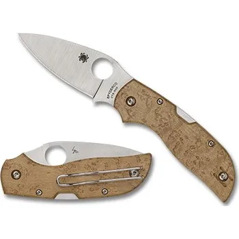 Dílna Spyderco Chaparral, zavírací nůž s klipem, rukojeť javor C152WDP