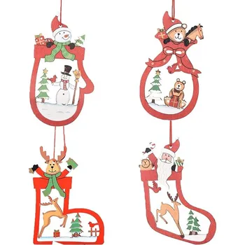 Vánoční dekorace Su Mifeng vánoční přívěsky 4 ks