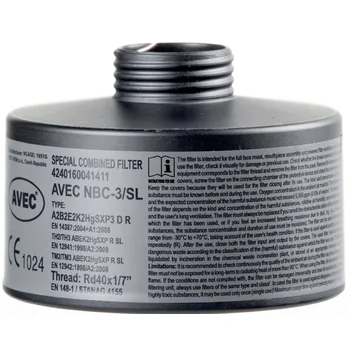 Plynová maska KOMBINOVANÝ FILTR NBC 3/SL Rd 40 x1/7"