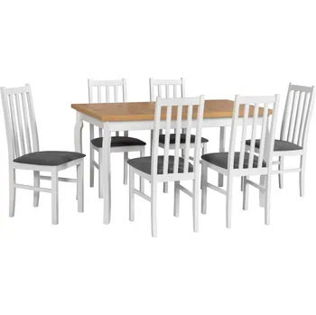 Jídelní set Jídelní set 6+1 Bronislav Vyberte Tkaninu:: Tkanina 18, Vyberte Moření:: Komplet sonoma