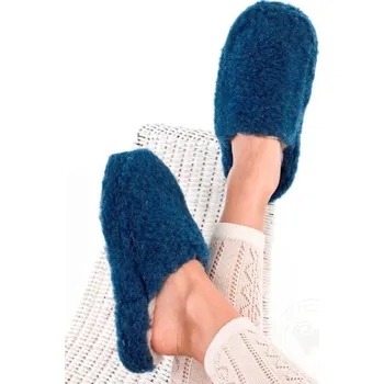 Pánské pantofle Pantofle z ovčí vlny 36-46 tmavě modré, Barevné varianty Modrá, Velikosti 45-46 200-100-00012