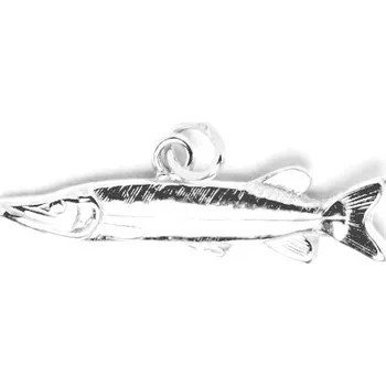 Přívěsek Stříbrný přívěsek štika - P607 (Stříbrný přívěsek ryba štika obecná)