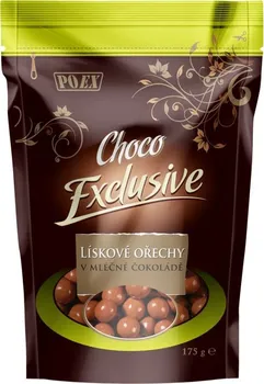 POEX Choco Exclusive lískové ořechy v mléčné čokoládě 175 g