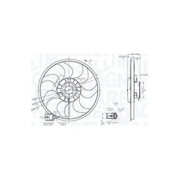 Motor automobilu Větrák, chlazení motoru MAGNETI MARELLI 069422864010