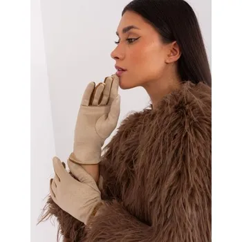 Rukavice Dámské rukavice s ozdobným páskem YNEZ béžové