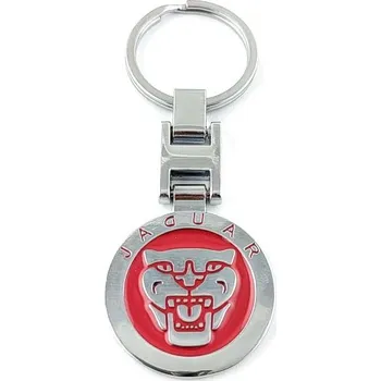 Přívěšek na klíče JAGUAR červený, včetně kroužku na klíče