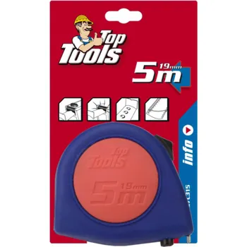 metr Top Tools Válcovaný ocelový svinovací metr se zámkem 5m 27C315