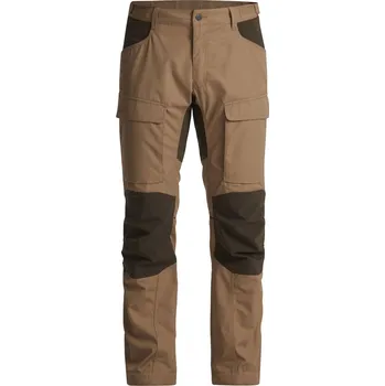 Pánské kalhoty Pánské kalhoty Lundhags Authentic II Stretch Hybrid Hiking Pants - Dark Sand | Tea Green Velikost: 52