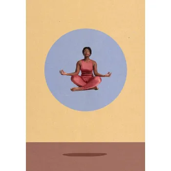 Plakát Plakát, Obraz - woman meditating sitting crosslegged, We Are