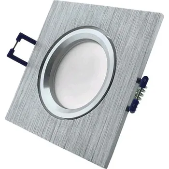 Žárovka Avide Designové podhledové bodové svítidlo výklopné, drásaný hliník, včetně patice GU10, čtverec