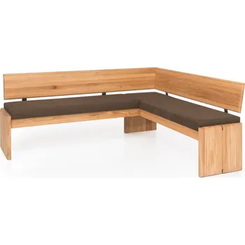 Hnědá rohová lavice s úložným prostorem masiv dub Sandy levá strana 167x147