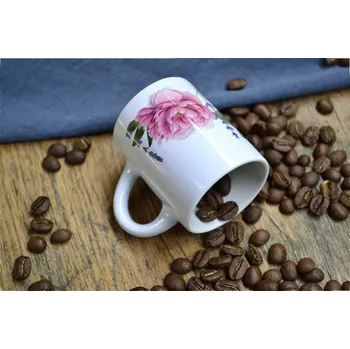 Espresso kávový hrnek pivoňky - Divokrásno 0001865