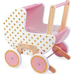 Janod Dřevěný kočárek pro panenky Candy Chic