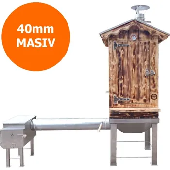Udírna Master Smoker Dřevěná udírna Master Smoker 40 LDS s topeništěm