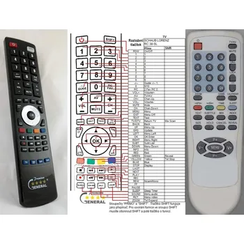 Dálkový ovladač SCHAUB LORENZ RC38-SL - kompatibilní značkový dálkový ovladač General