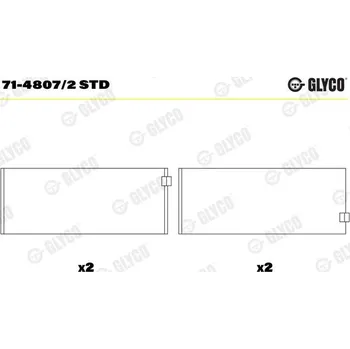 Ojnice Ojniční ložisko GLYCO 71-4807/2 STD