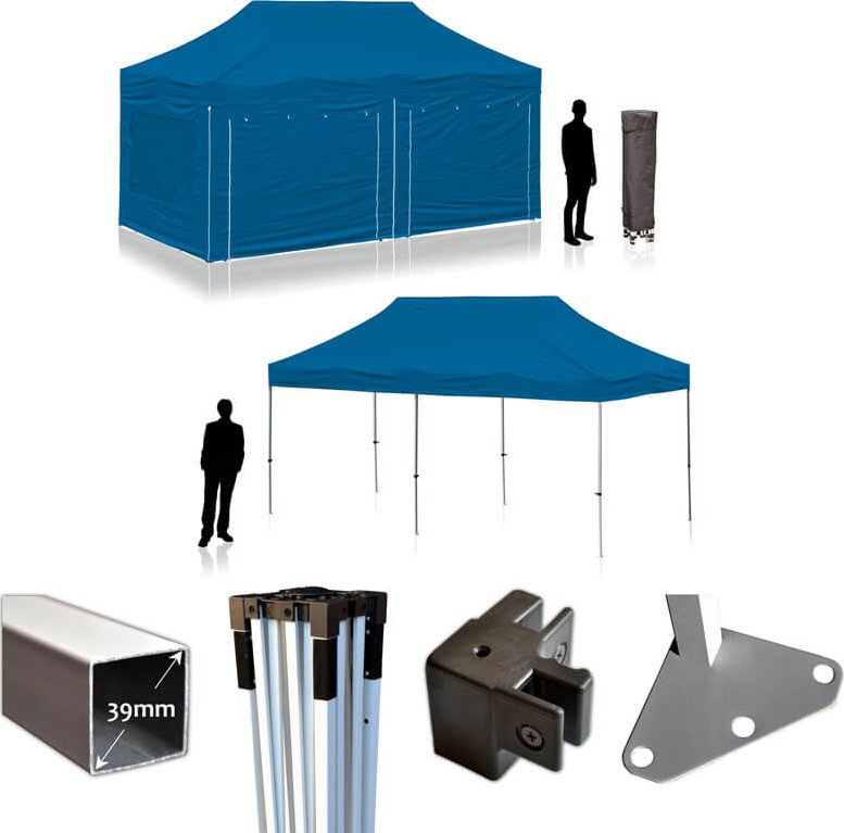 Nůžkový párty stan RedX® HOBBY 3x6 m (Kvalitní párty stany 3x6 m - dostupné v 11 barvách a možností vlastního potisku)