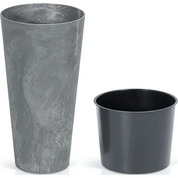 Květináč Vysoký květináč - TUBUS BETON marengo 40 cm