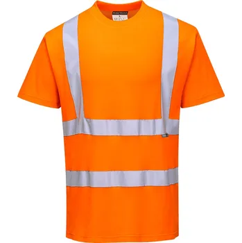PORTWEST Reflexní bavlněné triko Comfort s krátkými rukávy Velikost: 3XL, Barva: oranžová