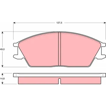 Brzdová destička Sada brzdových destiček, kotoučová brzda TRW GDB373
