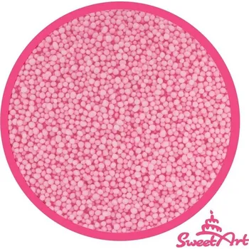 Jedlá dekorace na dort SweetArt cukrový máček růžový (90 g) BNPR-051.009