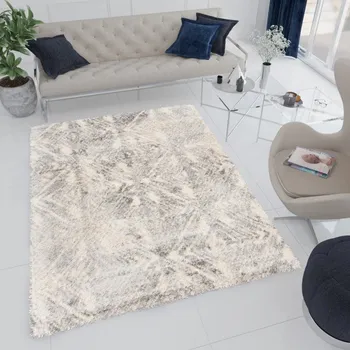 Koberec Moderní koberec Versay Shaggy - tvary 4 - krémový Rozměr koberce: 80x150 cm