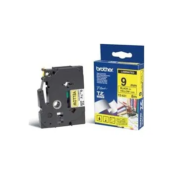 Pásek do tiskárny Brother - TZe-621, žlutá / černá (9mm, laminovaná) TZE621