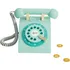 Dřevěná hračka Classic World Play Telephone dětský dřevěný telefon na mince tyrkysový