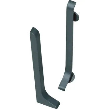 Podlahová lišta ACARA AP38 levá koncovka k soklové liště, hliník lakovaný matný antracit, 100 mm, 2 ks AASE 100-KL-A/RAL7016M