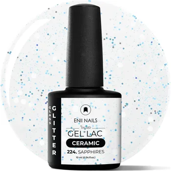 Lak na nehty ENII NAILS Gel lak Ceramic 224 Sapphires - gelový lak bez HEMA, 10 ml