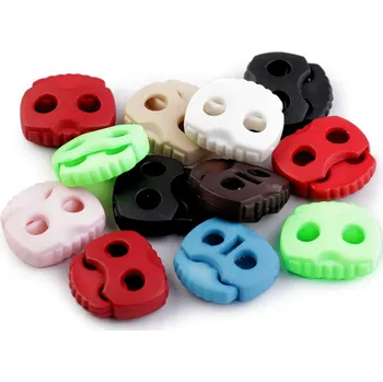 Brzdičky s dvěmi dírkami 20x20 mm středně šedá