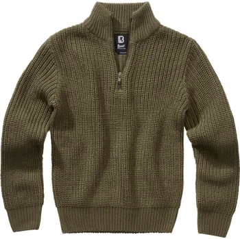 Pánský svetr Dětský svetr Marine Troyer Pullover, Brandit, olivový, 122/128