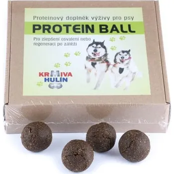 Krmiva Hulín Protein Ball Proteinový doplněk výživy pro osvalení vysoký výkon a regeneraci psů krabička 500 g